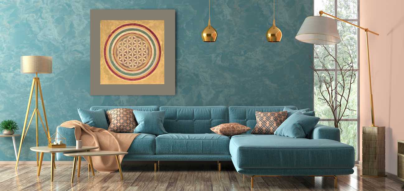 wohnzimmer einrichten colors of jaipur blume des lebens